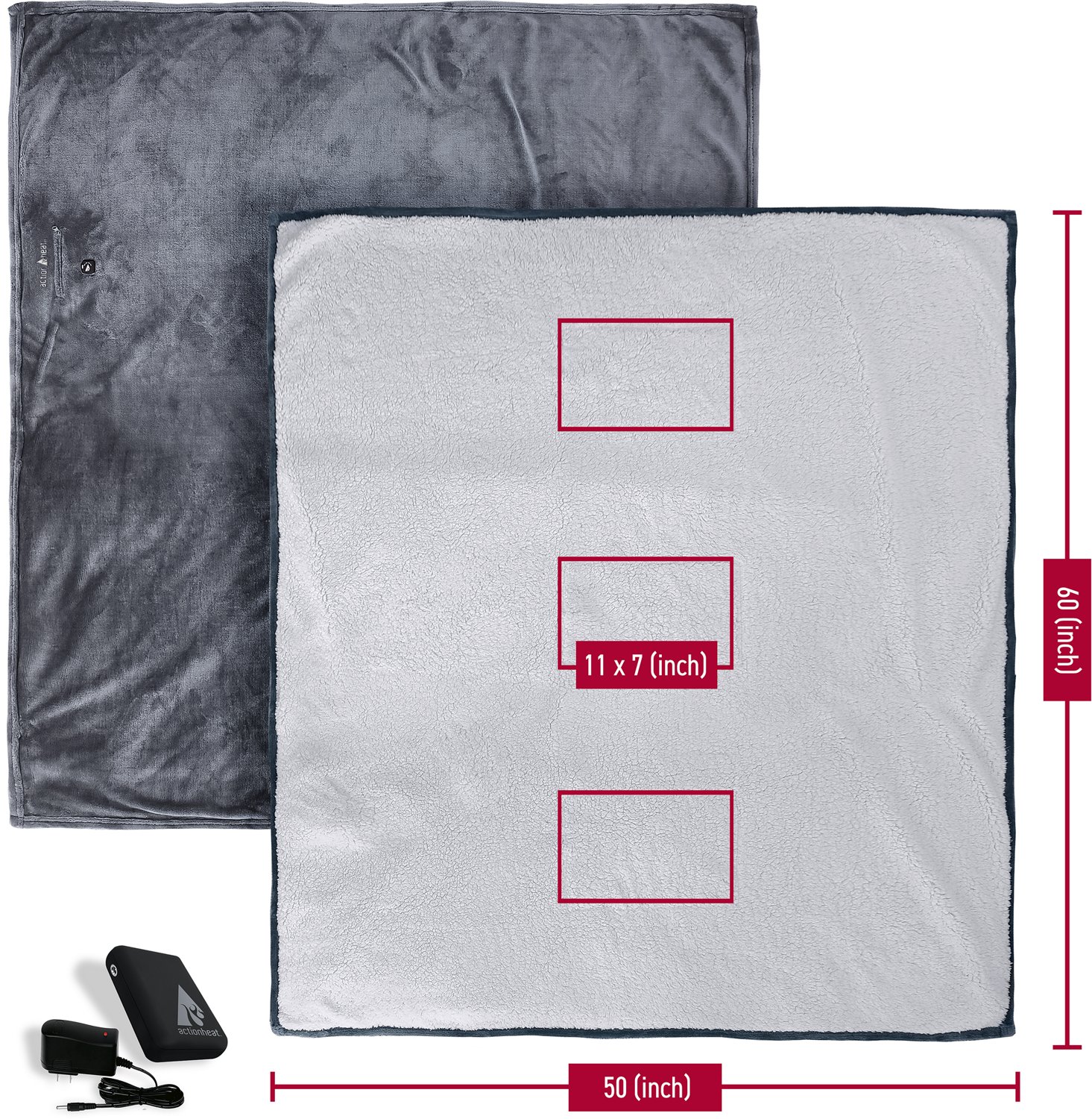 ActionHeat Men's 7V Battery Heated Plush Throw Blanket - view number 2