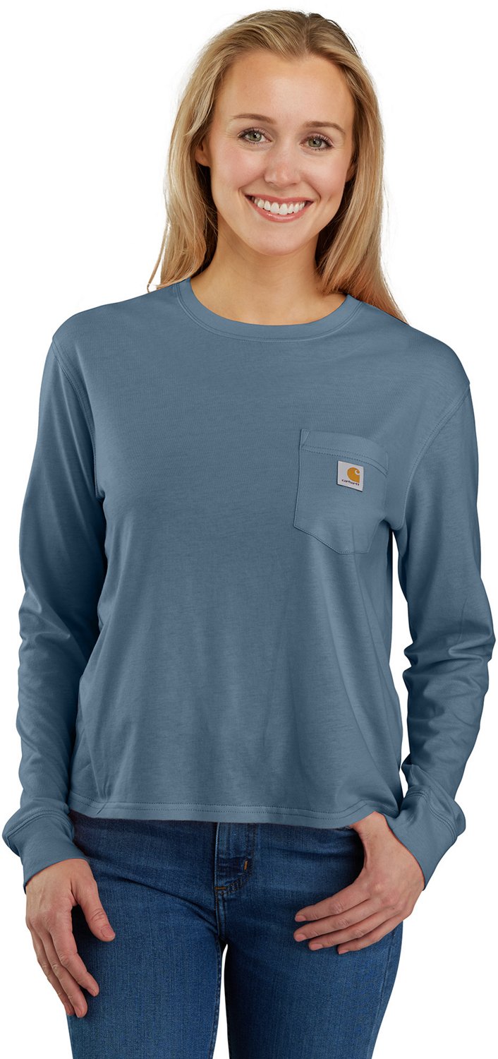 Carhartt Women's Loose Fit Lightweight Pocket Crewneck Long Sleeve T-shirt - view number 1