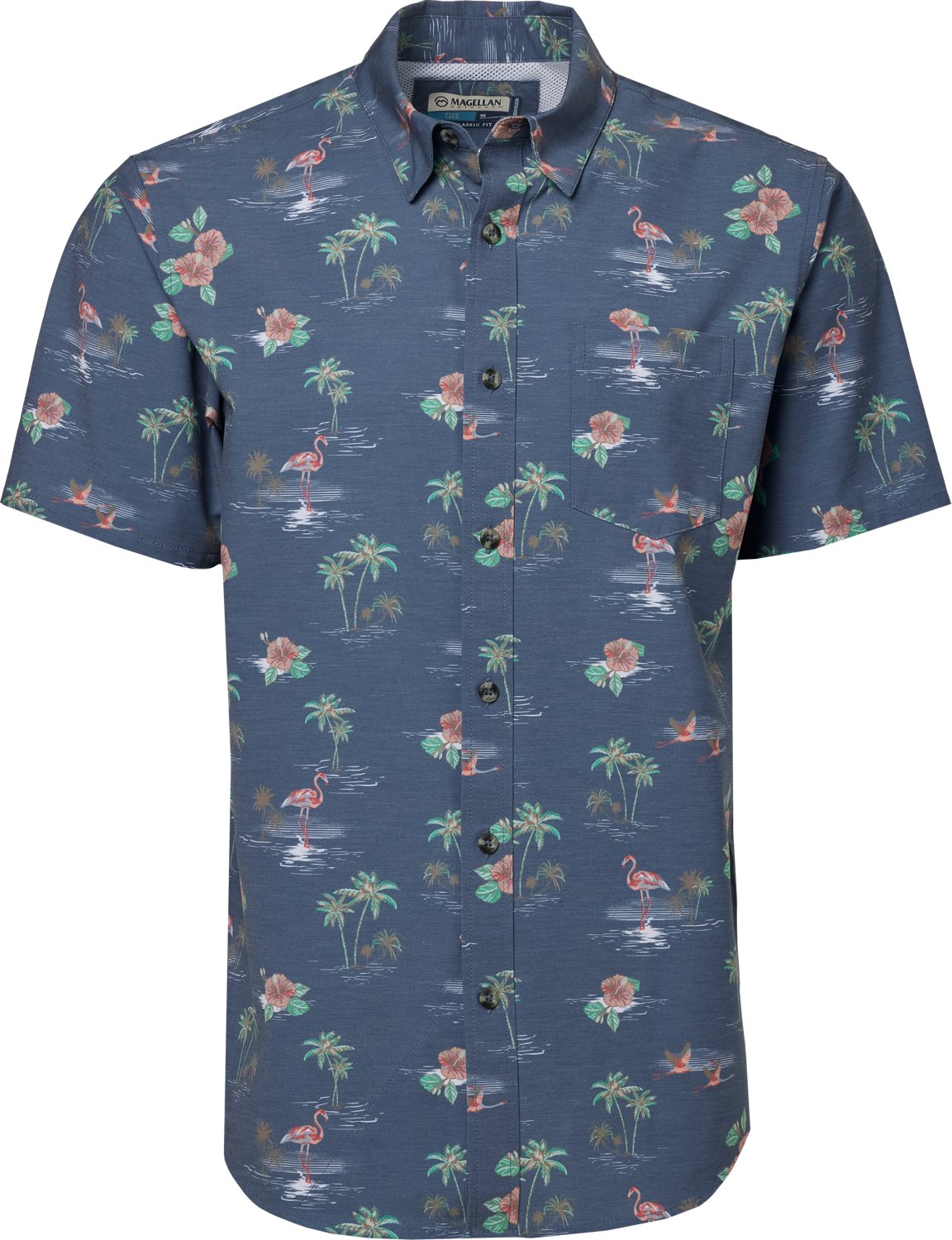 Magellan Outdoors Menâ€™s Shore and Line Washed Out Pocket Button-Down Fishing Shirt - view number 1
