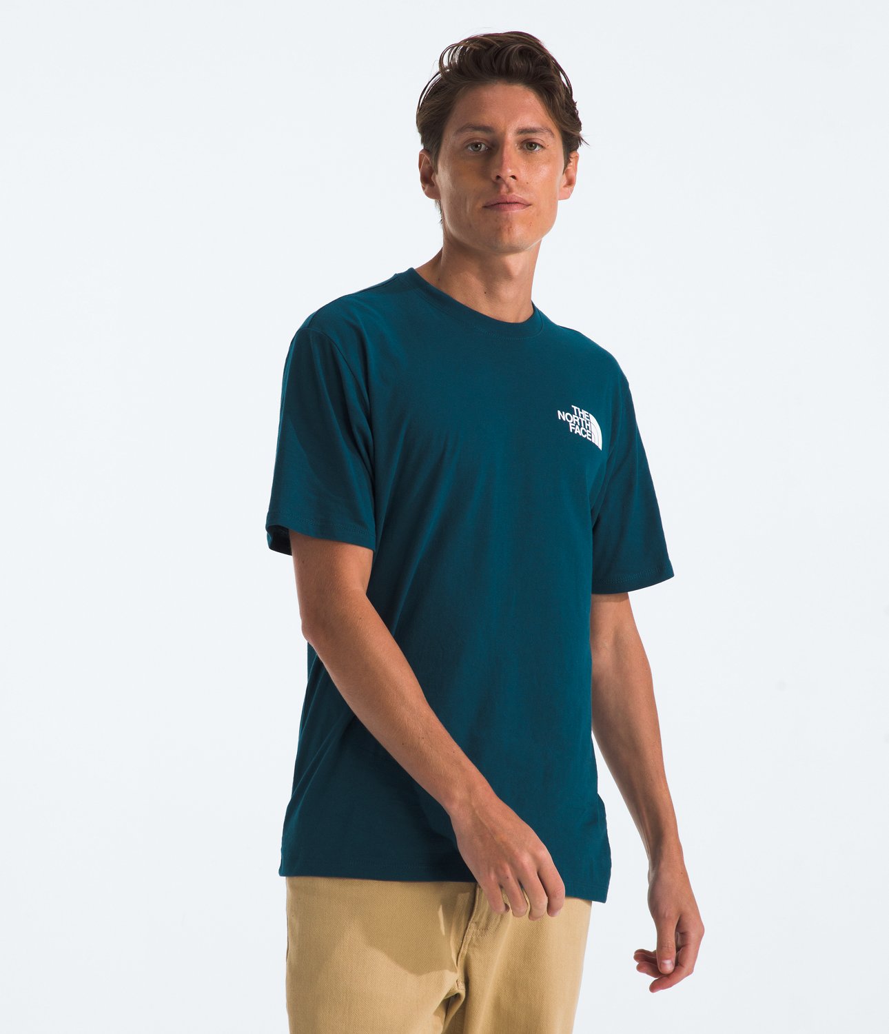 ◎THE NORTH FACE◎ All round short sleeve round tee NT7UQ11C THE NORTH FACE Men's Short Sleeve Box NSE Tee, Monterey Blue