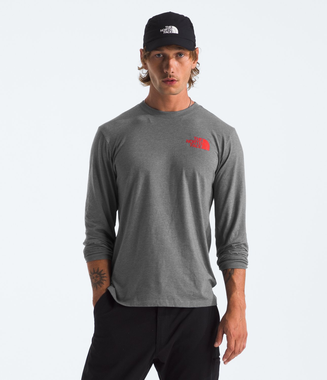 The North Face Men's Long Sleeve Multicolor Logo Tee                                                                             - view number 2