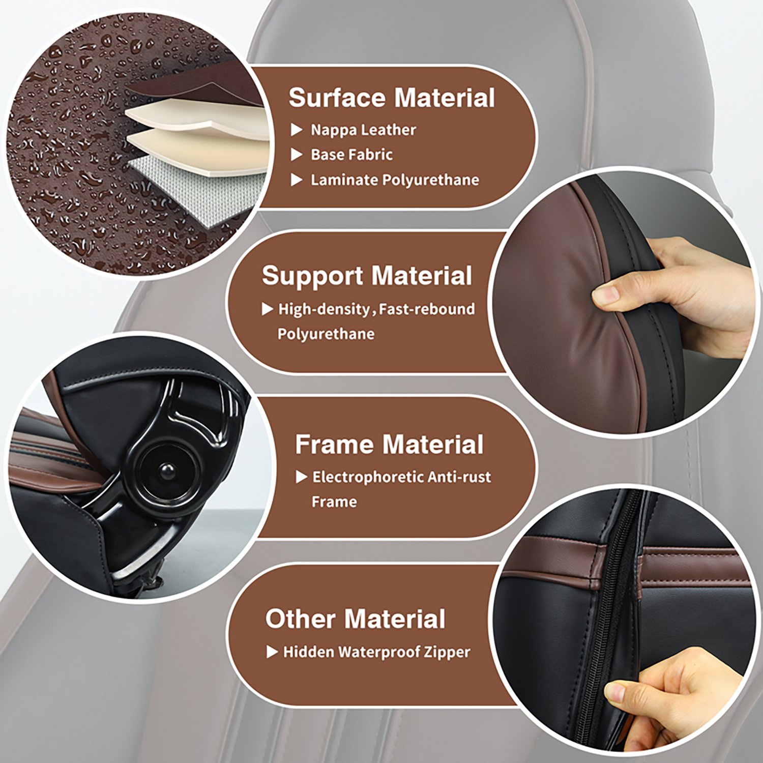 Leader Accessories High-Back Luxury Reclining Captain's Pontoon Boat Seat