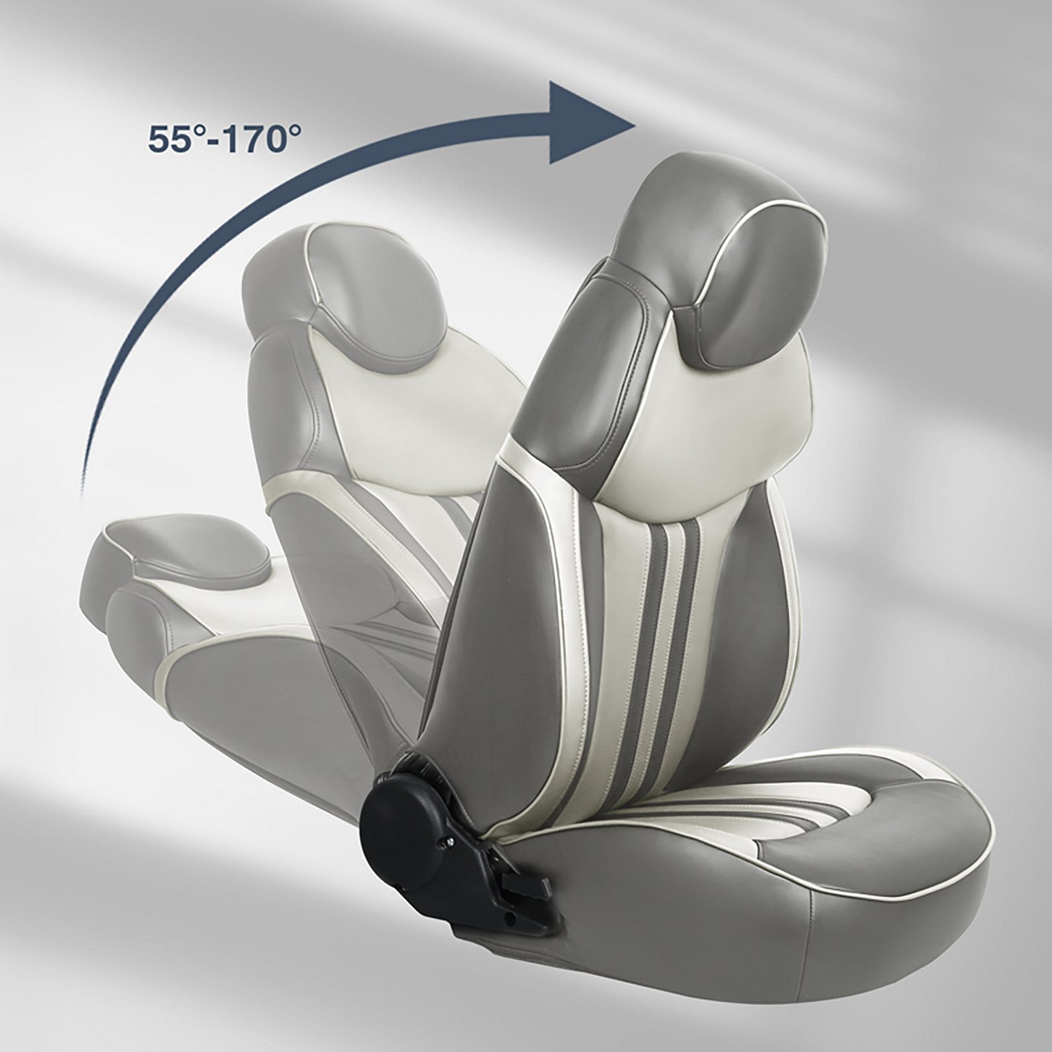 Leader Accessories High-Back Luxury Reclining Captain's Pontoon Boat Seat                                                        - view number 4