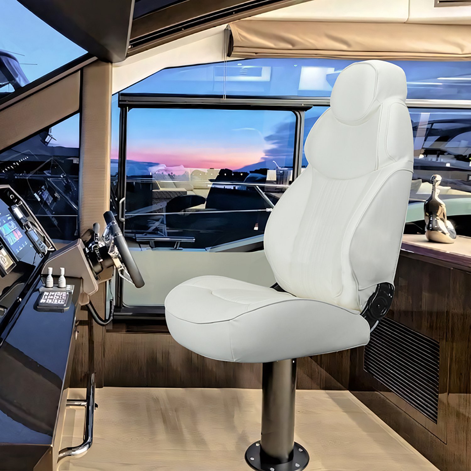 Leader Accessories High-Back Luxury Reclining Captain's Pontoon Boat Seat                                                        - view number 7