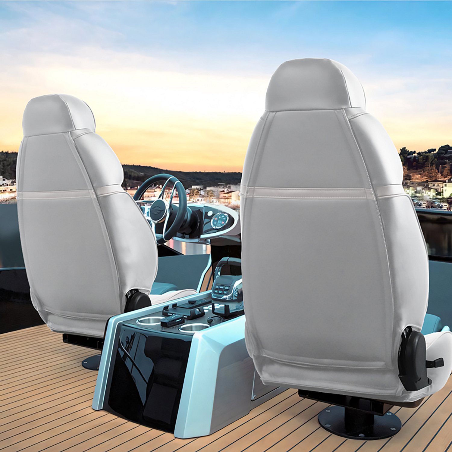 Leader Accessories High-Back Luxury Reclining Captain's Pontoon Boat Seat                                                        - view number 8