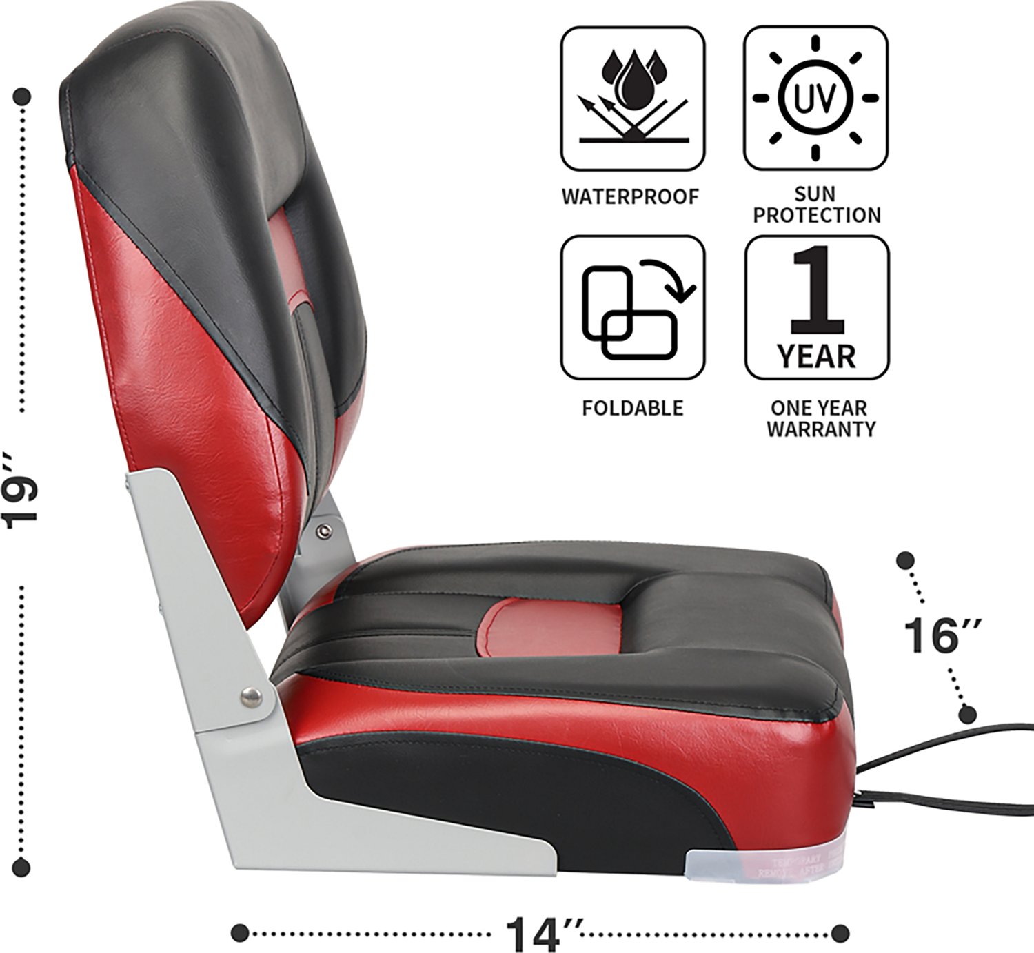 Leader Accessories Low-Back Folding Fishing Boat Seats Set of 2                                                                  - view number 4