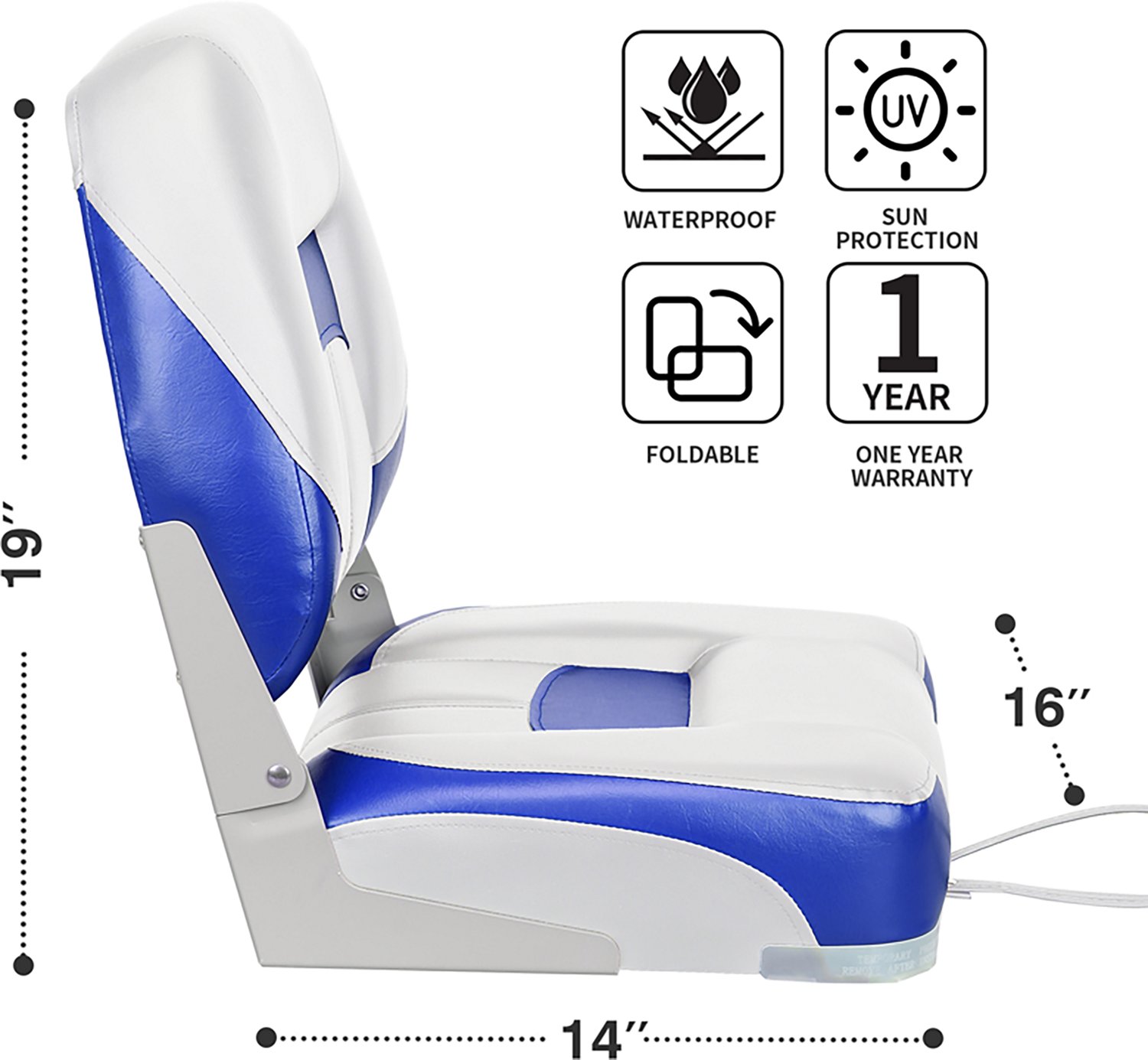 Leader Accessories Low-Back Folding Fishing Boat Seats Set of 2 - view number 5