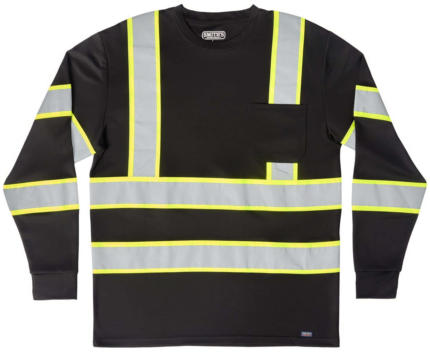Smith's Workwear Men's High Vis Reflective Safety Long Sleeve T-shirt - view number 5