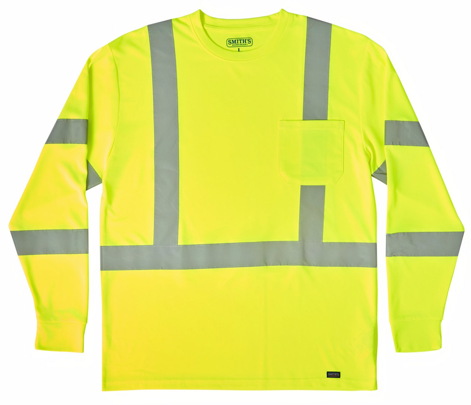 Smith's Workwear Men's High Vis Reflective Safety Long Sleeve T-shirt - view number 5