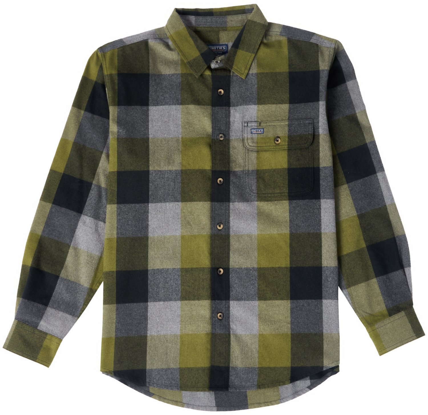 Smith's Workwear Men's Buffalo Flannel Button-Up Shirt - view number 5