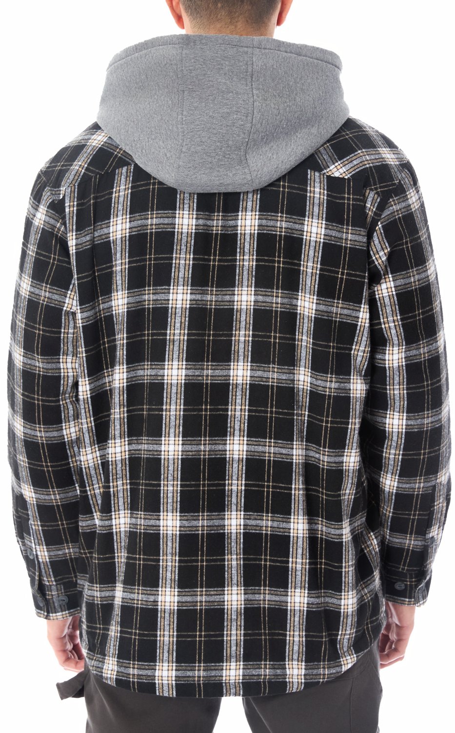 Smith's Workwear Men's Sherpa-Lined Hooded Shirt-Jacket with Inset - view number 2