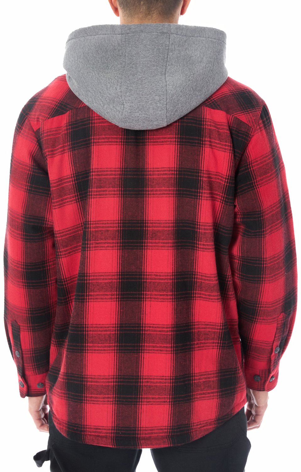 Smith's Workwear Men's Sherpa-Lined Hooded Shirt-Jacket with Inset - view number 2