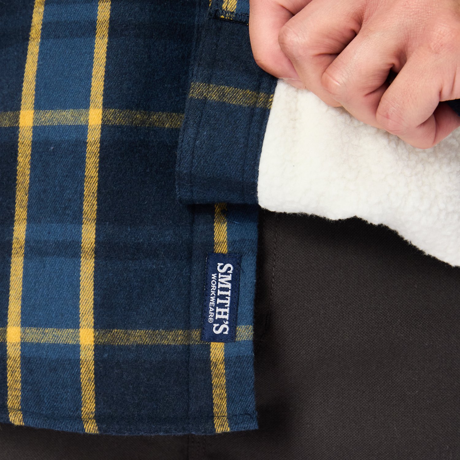 Smith's Workwear Men's Sherpa-Lined Flannel Shirt-Jacket - view number 3