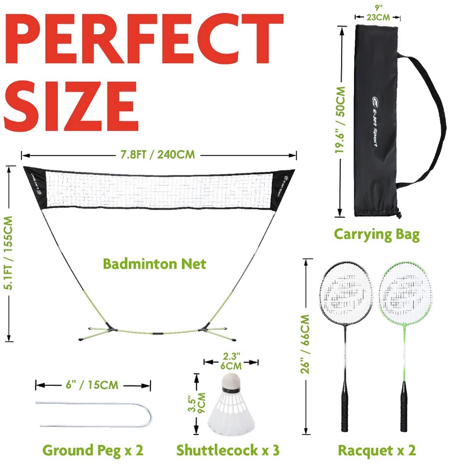 E-Jet Sport Badminton Net Set - view number 2