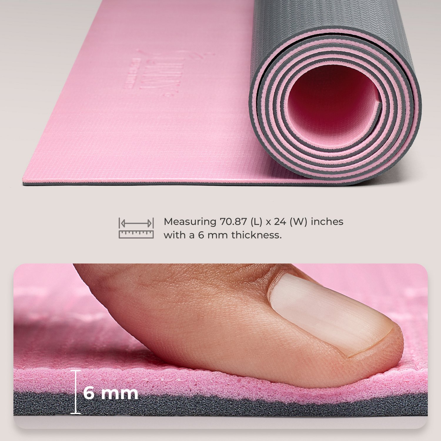 Sunny Health & Fitness Anti-Slip Dual Color Yoga Mat                                                                             - view number 3