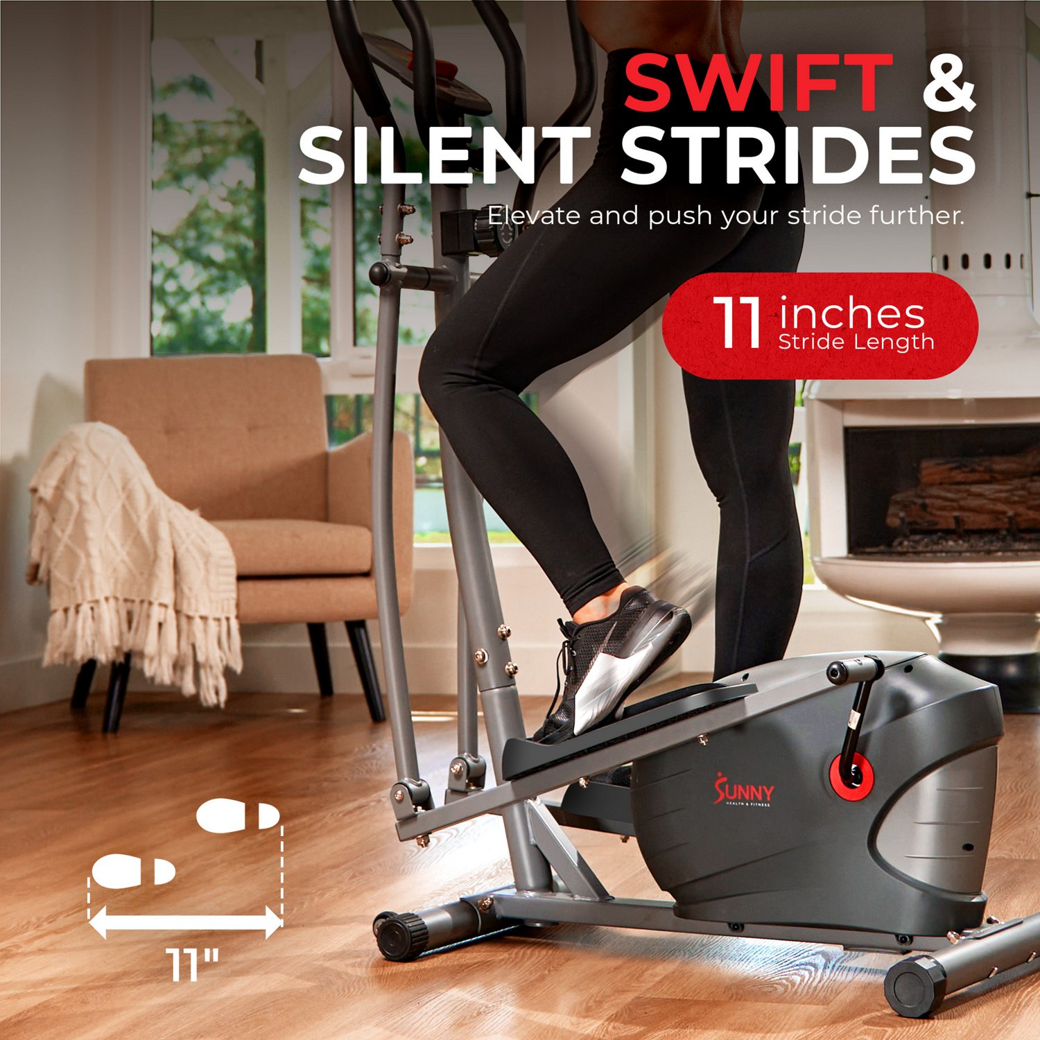 Sunny Health & Fitness Performance Interactive Series Elliptical - view number 5