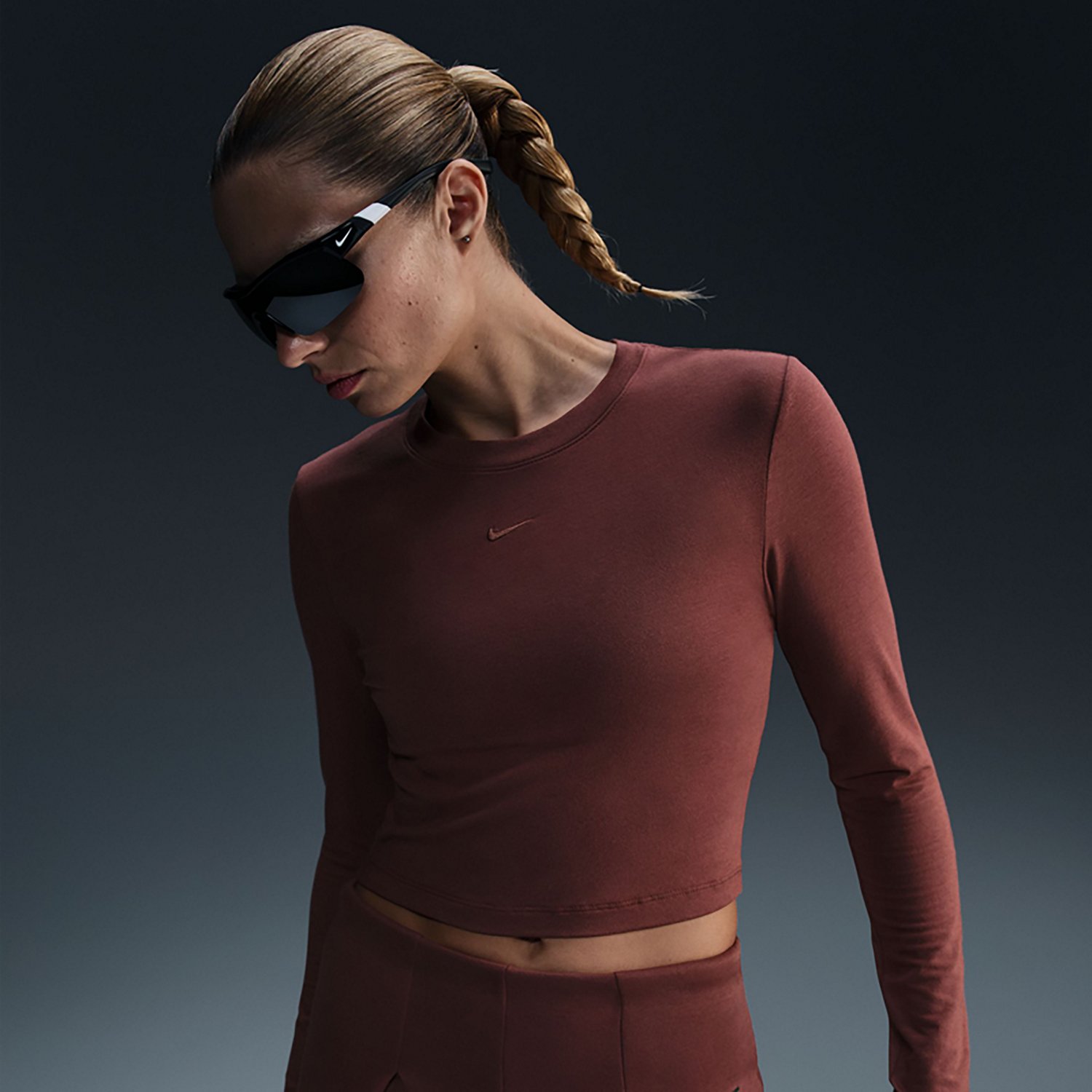 Nike Sportswear Women's Chill Knit Long Sleeve Cropped Top - view number 3