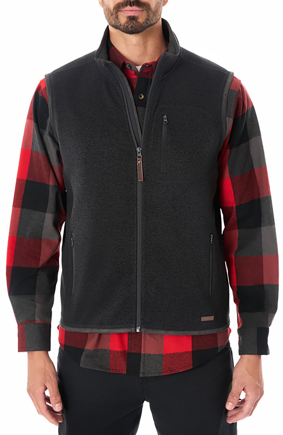 Smith's Workwear Men's Full Zip Sweater Fleece Vest                                                                              - view number 1
