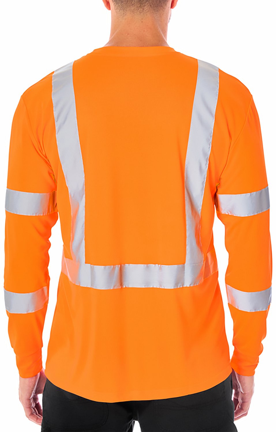 Smith's Workwear Men's High Vis Reflective Safety Long Sleeve T-shirt - view number 2
