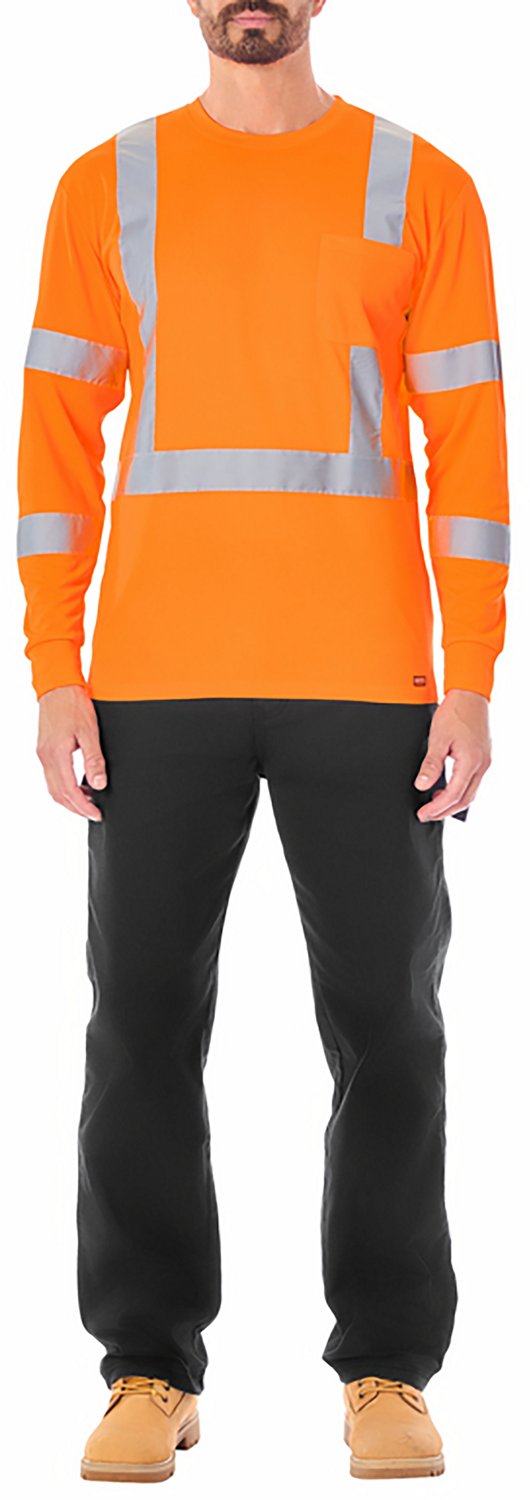 Smith's Workwear Men's High Vis Reflective Safety Long Sleeve T-shirt - view number 3