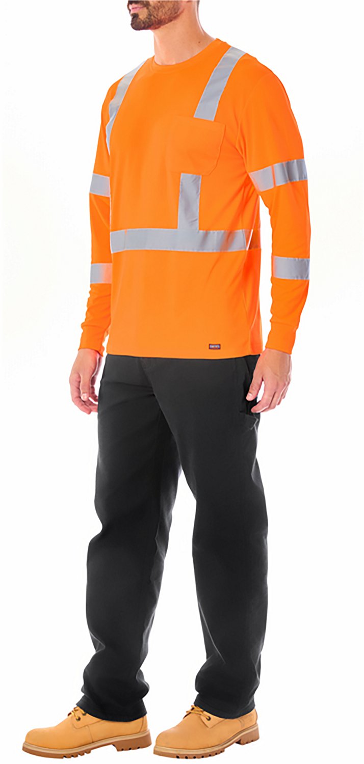 Smith's Workwear Men's High Vis Reflective Safety Long Sleeve T-shirt - view number 4