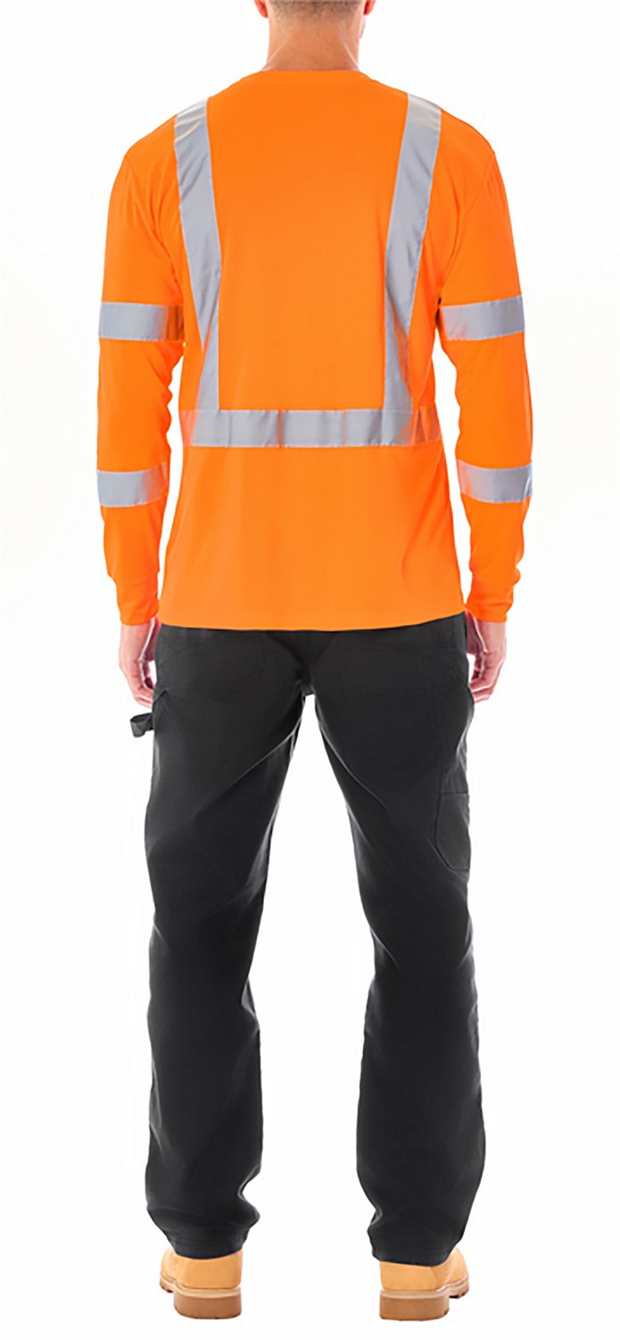 Smith's Workwear Men's High Vis Reflective Safety Long Sleeve T-shirt - view number 5