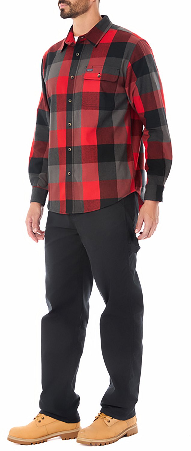 Smith's Workwear Men's Buffalo Flannel Button-Up Shirt - view number 3