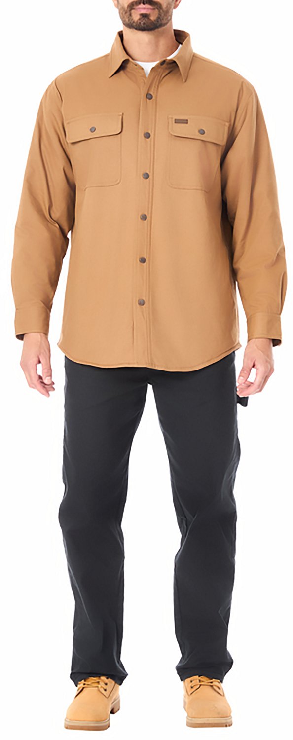 Smith's Workwear Men's Sherpa-Lined Canvas Snap Shirt-Jacket - view number 4