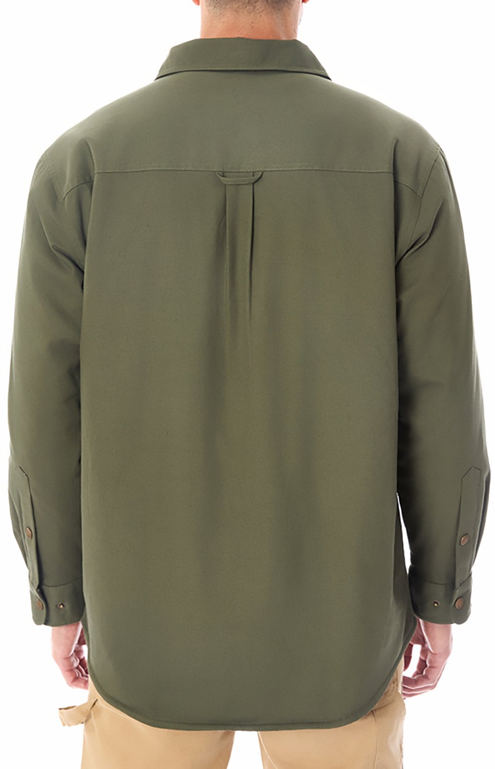 Smith's Workwear Men's Sherpa-Lined Canvas Snap Shirt-Jacket - view number 2