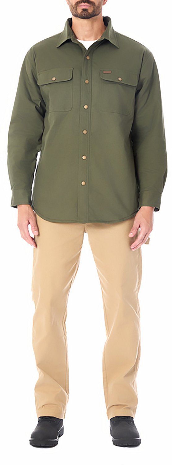 Smith's Workwear Men's Sherpa-Lined Canvas Snap Shirt-Jacket - view number 4