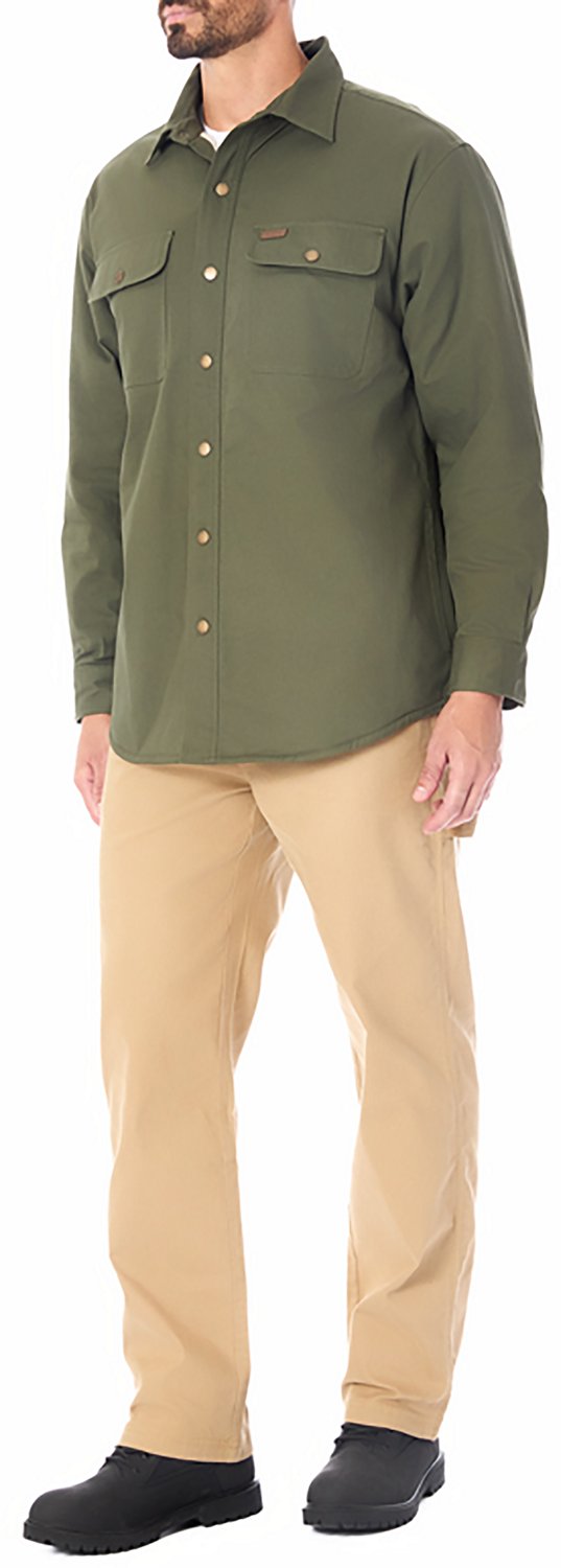 Smith's Workwear Men's Sherpa-Lined Canvas Snap Shirt-Jacket - view number 5