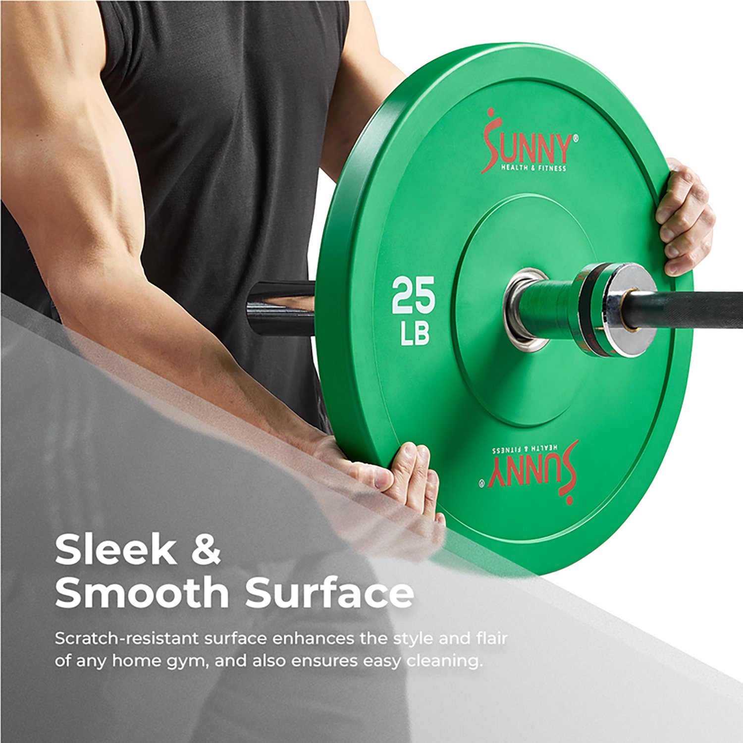 Sunny Health & Fitness Elite 2-Inch Rubber Olympic Weight Plate – Pair - view number 4