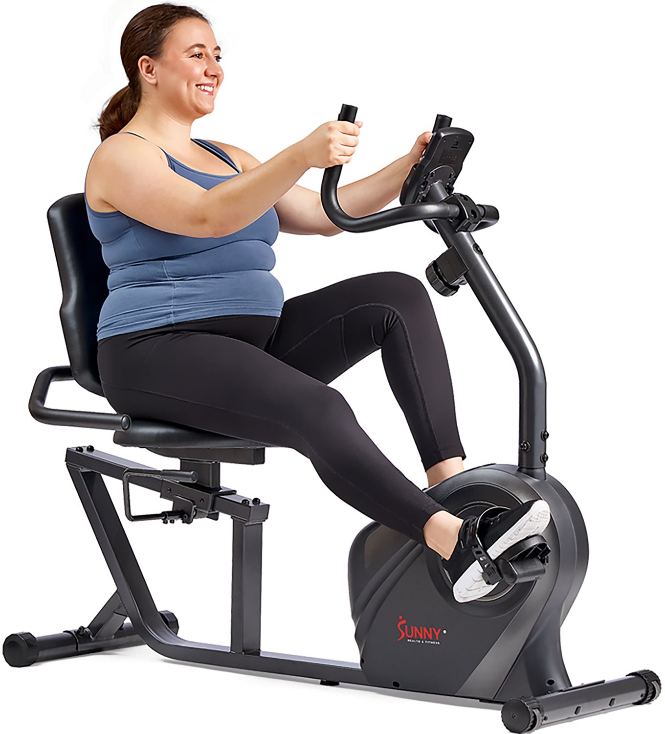 Sunny Health & Fitness Smart Magnetic Resistance Recumbent Bike - view number 2
