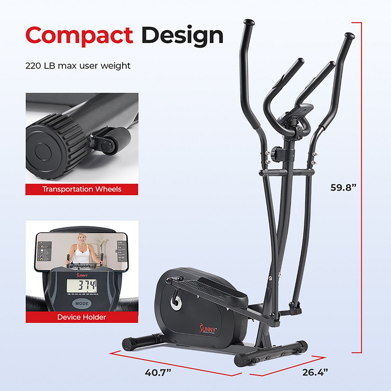 Sunny Health & Fitness Elliptical Cross Trainer - view number 3