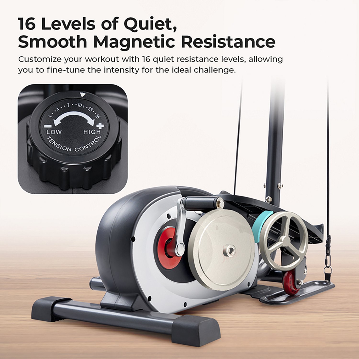 Sunny Health & Fitness Smart Stand Mini Elliptical Exercise Trainer - view number 7