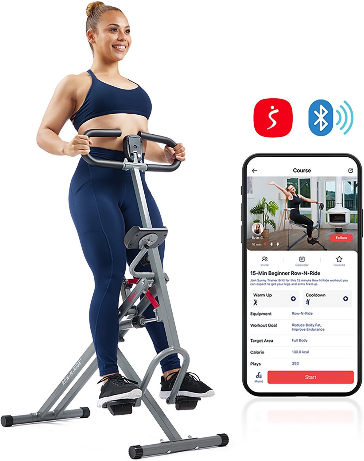 Sunny Health & Fitness Row-N-Ride Squat Assist Trainer                                                                           - view number 2