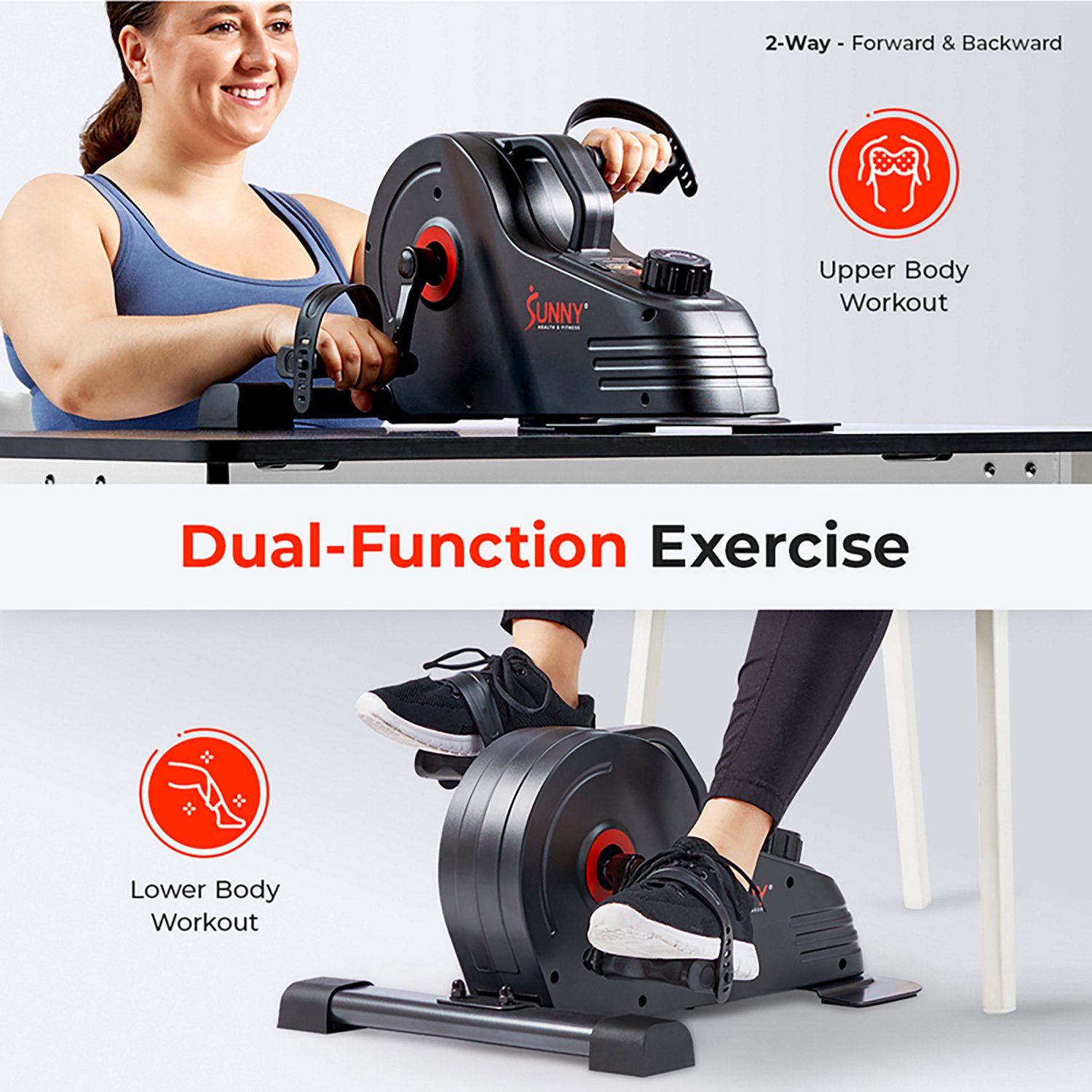 Sunny Health & Fitness Smart Under-Desk Pedal Exerciser                                                                          - view number 4