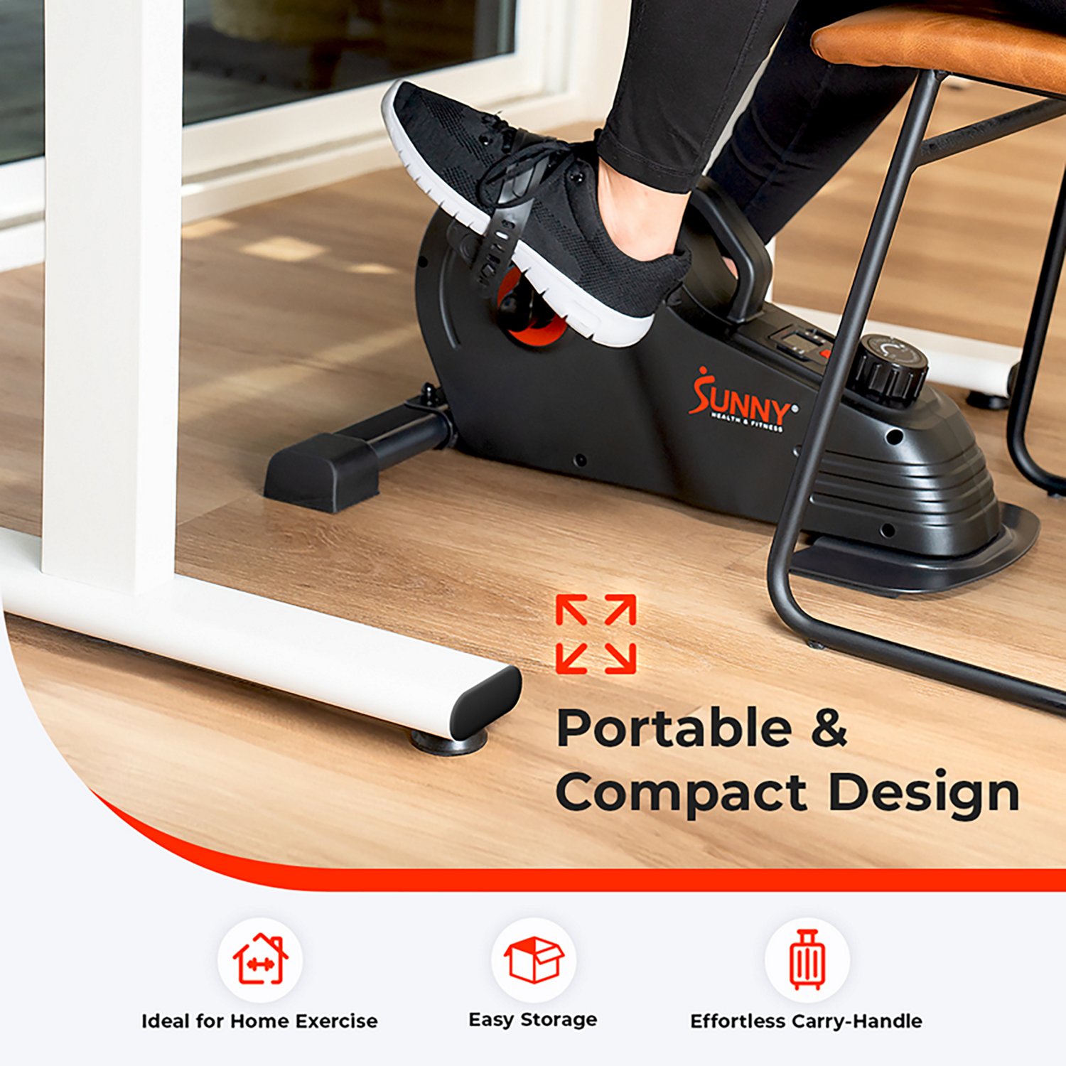 Sunny Health & Fitness Smart Under-Desk Pedal Exerciser                                                                          - view number 6