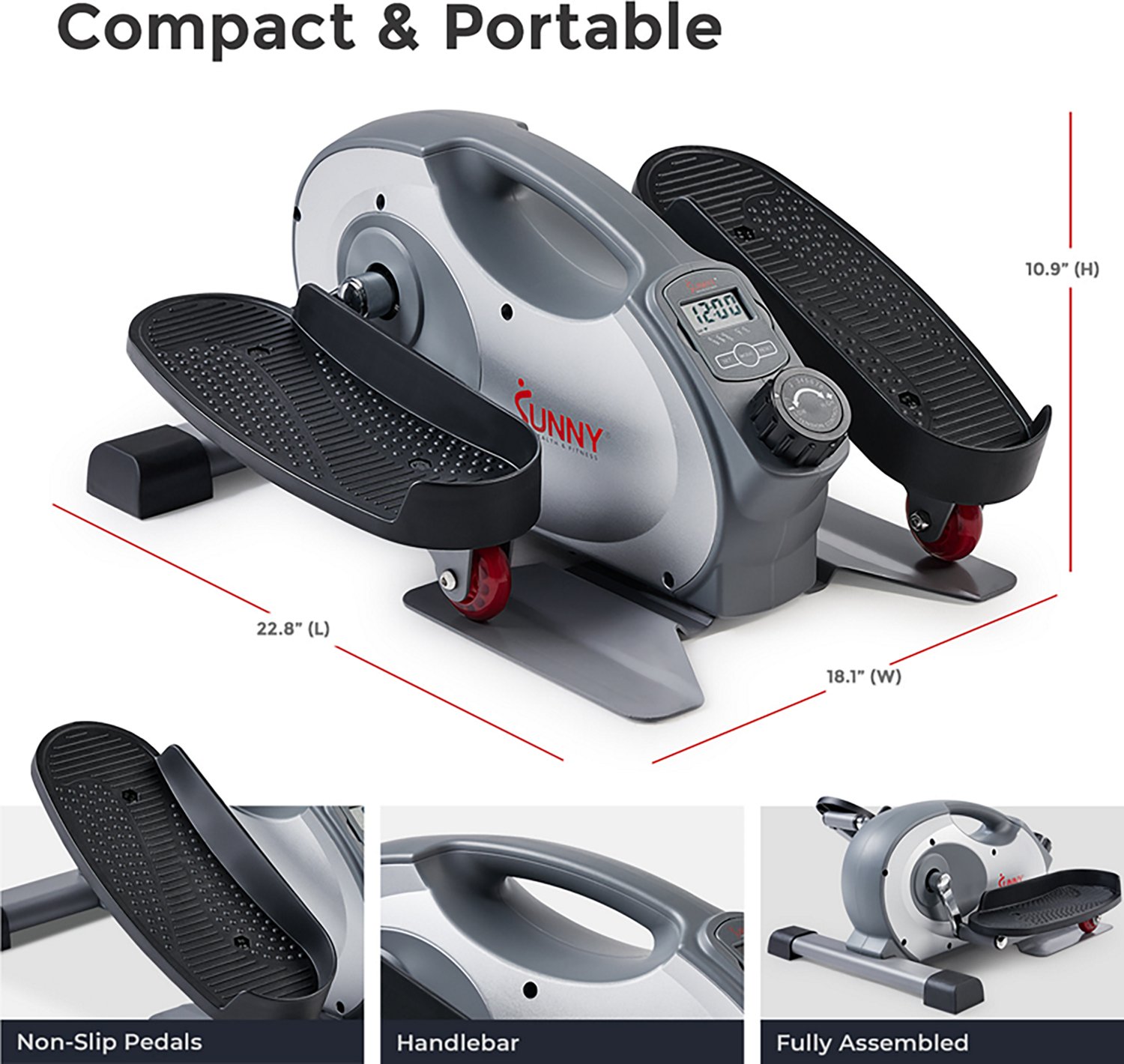 Sunny Health & Fitness Under-Desk Pedal Exerciser - view number 3
