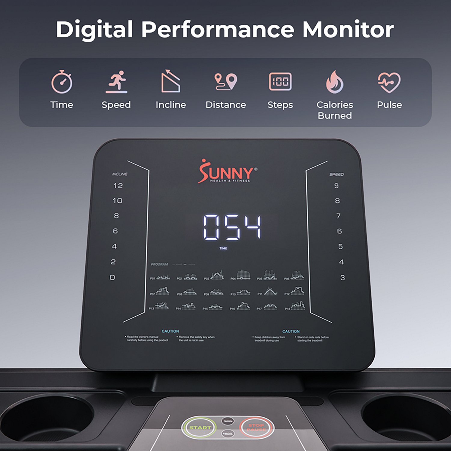 Sunny Health & Fitness Elite Smart Auto Incline Treadmill - view number 4