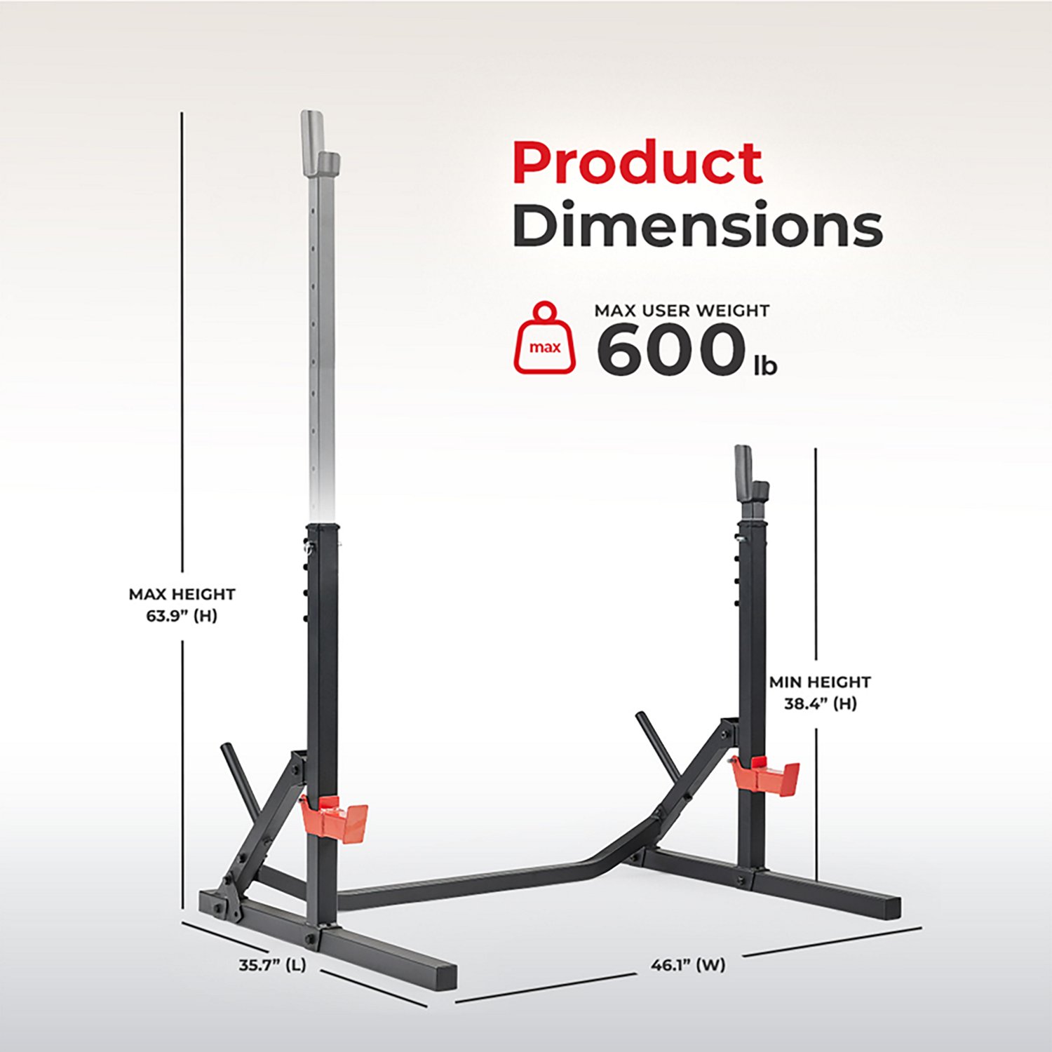 Sunny Health & Fitness Multifunctional Adjustable Bench Press Squat Rack                                                         - view number 2
