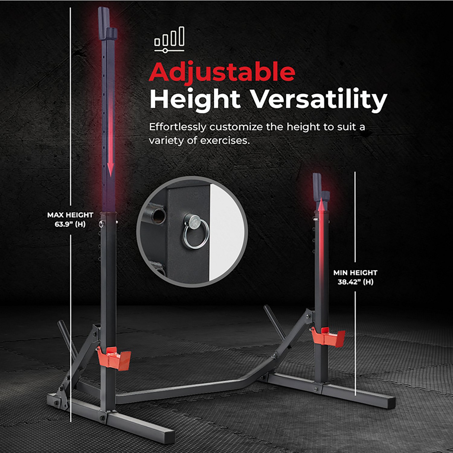 Sunny Health & Fitness Multifunctional Adjustable Bench Press Squat Rack                                                         - view number 5