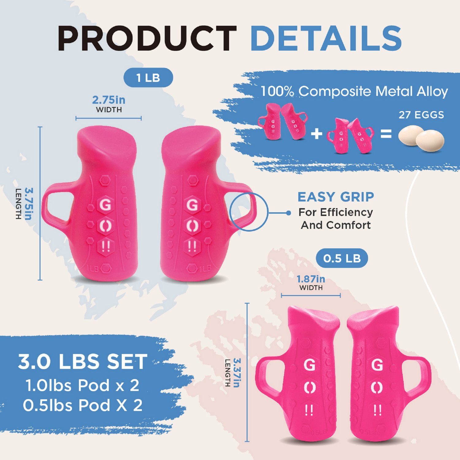 Egg Weights Go Pods 3-lb Set                                                                                                     - view number 2