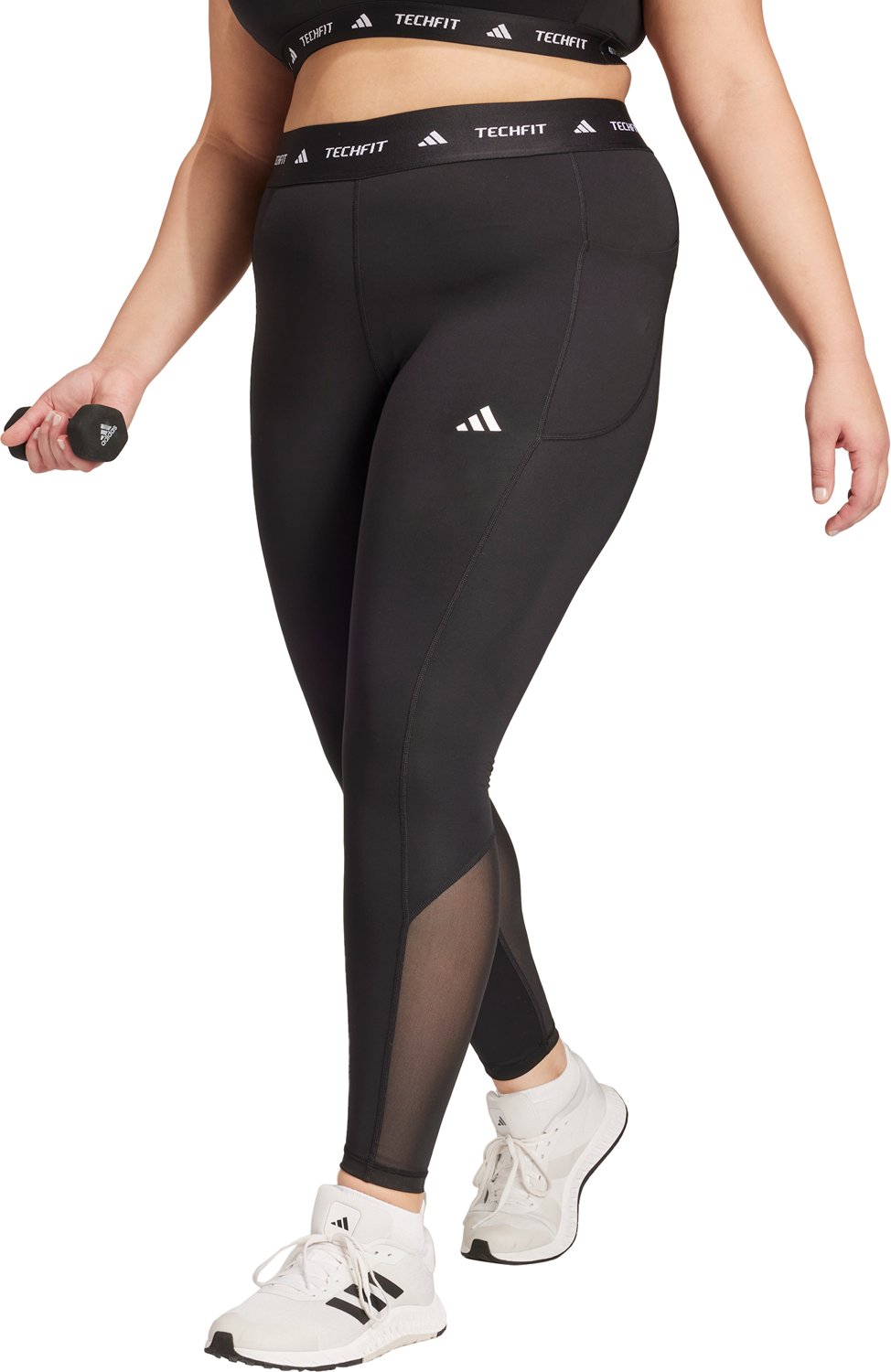 adidas Women's TECHFIT Full-Length Plus Size Leggings - view number 5