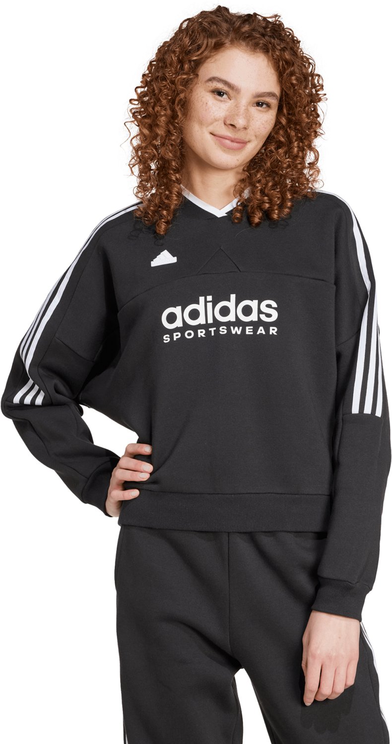 adidas Women's Tiro Cut 3-Stripes Fleece Sweatshirt