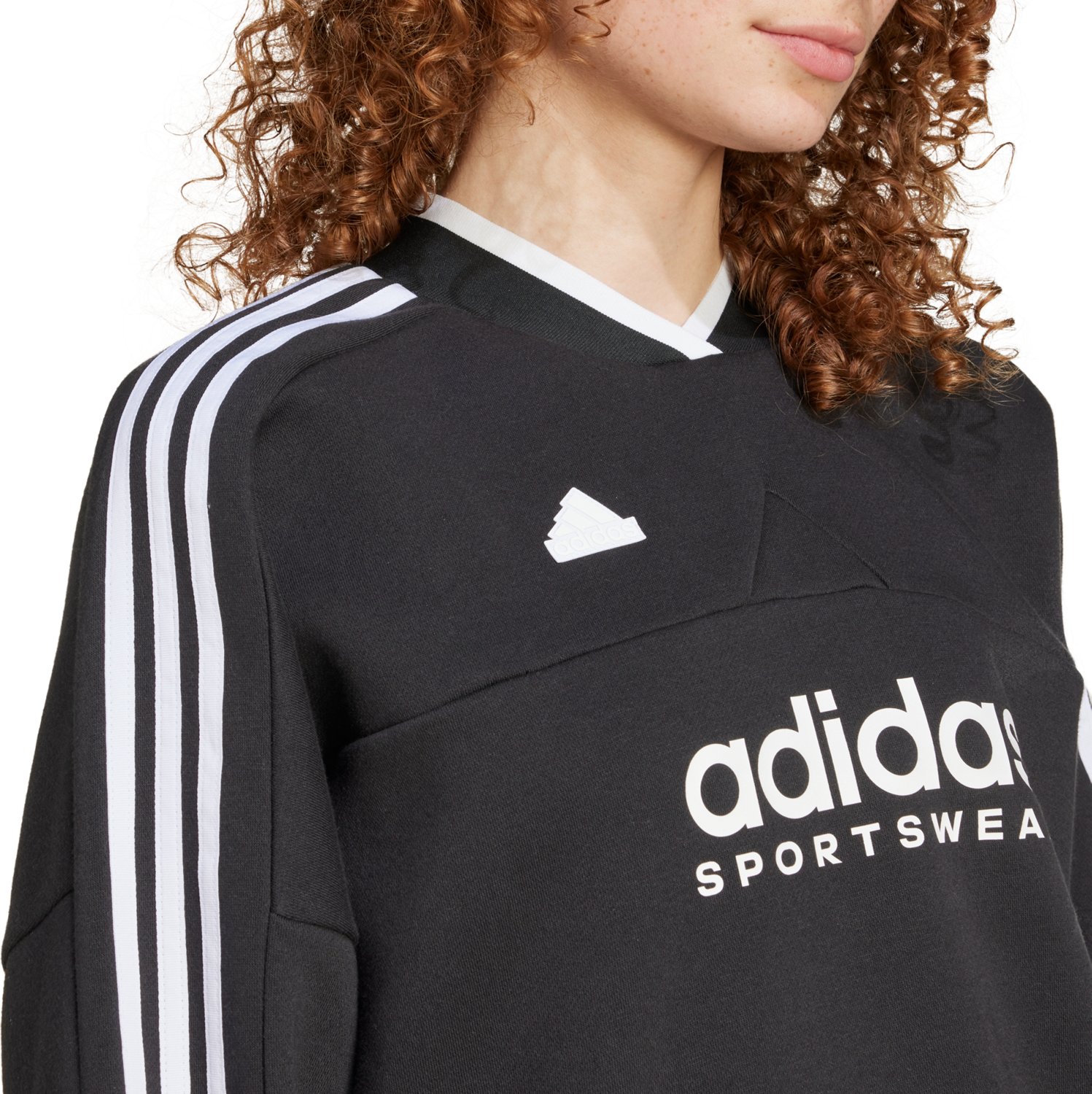 adidas Women's Tiro Cut 3-Stripes Fleece Sweatshirt - view number 3