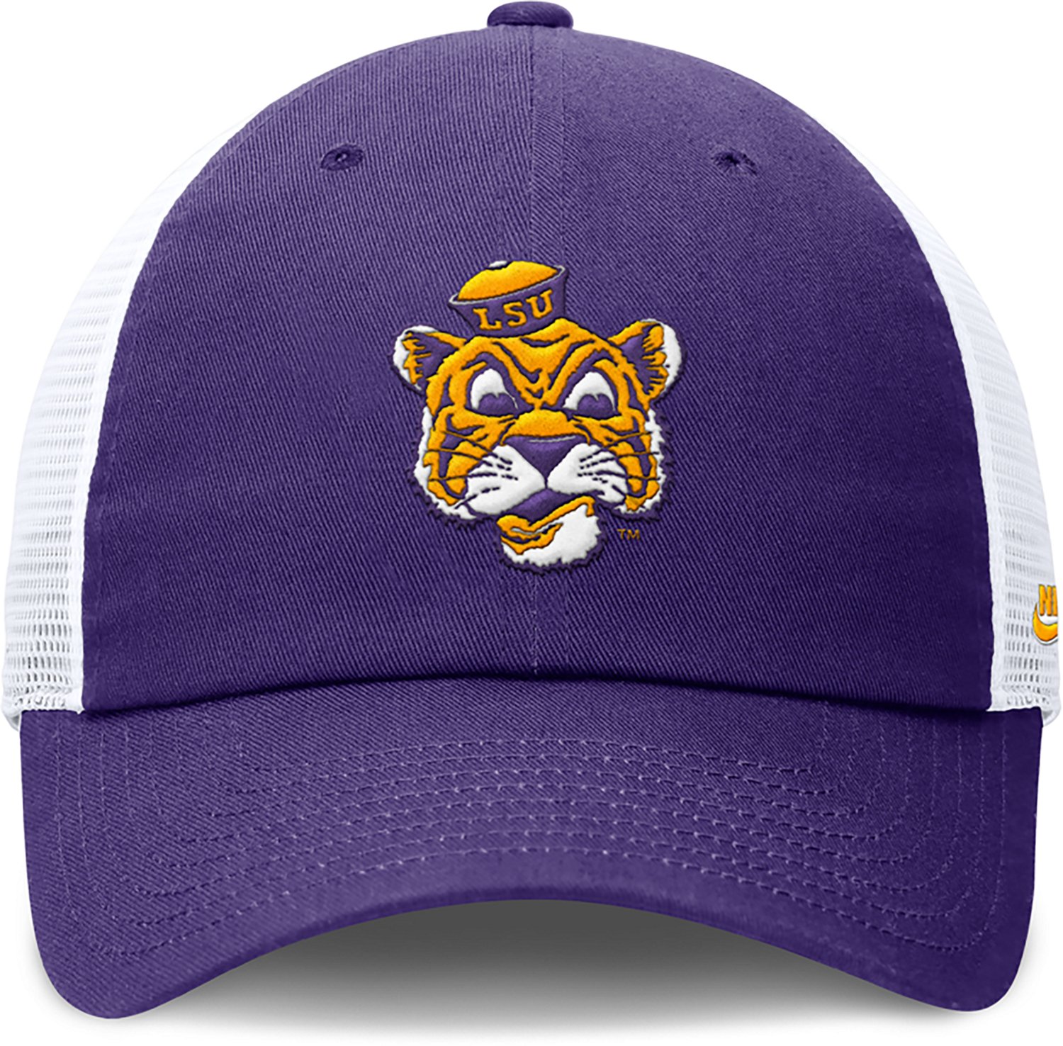 Nike LSU Legacy Logo Club Cap Unstructured Adjustable Meshback Cap - view number 2