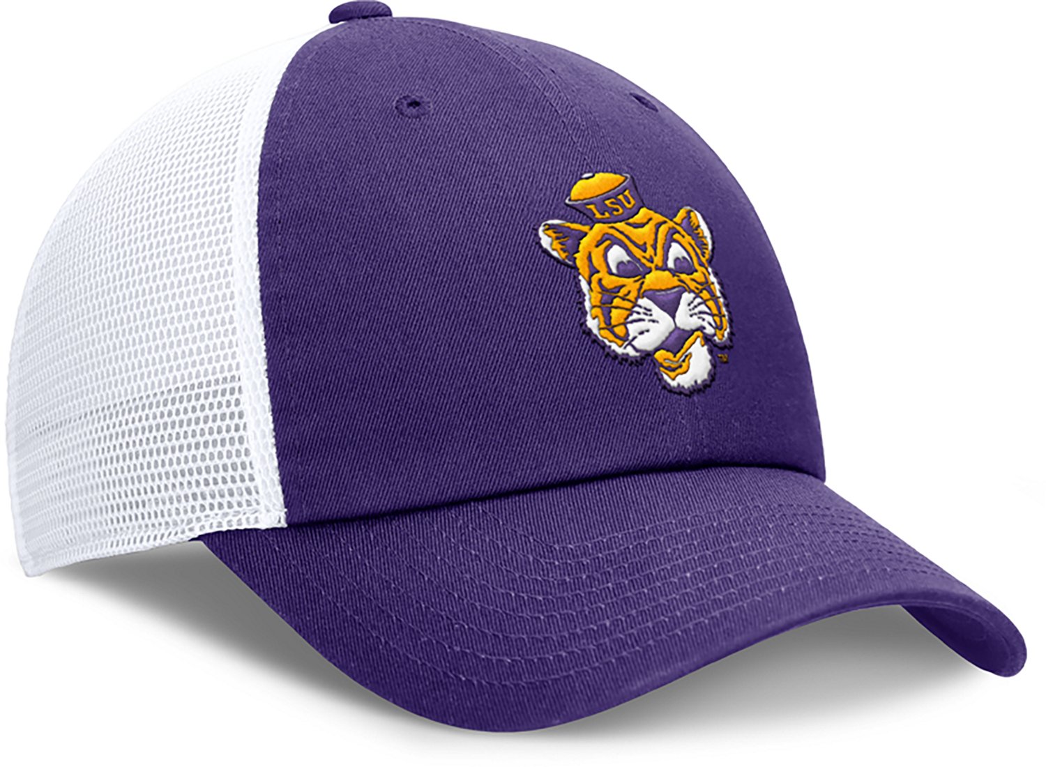 Nike LSU Legacy Logo Club Cap Unstructured Adjustable Meshback Cap - view number 3