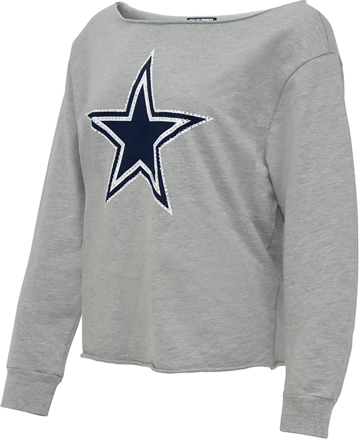 Lauren James Women's Dallas Cowboys Off-Shoulder Sweat Long Sleeve Top - view number 2