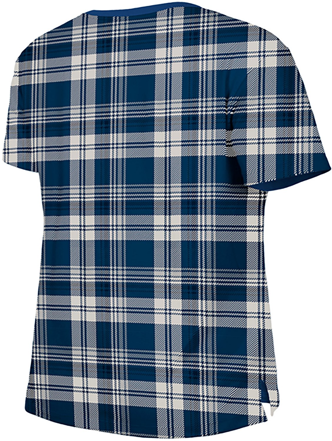 New Era Women's Dallas Cowboys Plaid Cropped Boxy Short Sleeve T-shirt